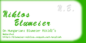 miklos blumeier business card